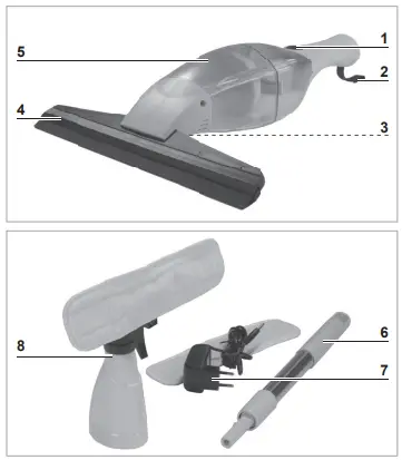 CleanMaxx 2491073 Akku Window Cleaner-fig2