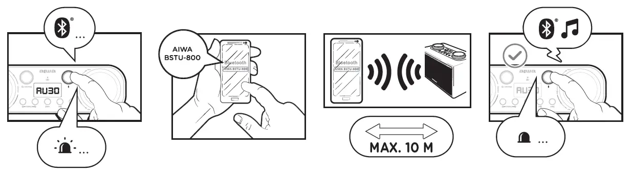 aiwa BSTU-800 Bluetooth Rechargeable Speaker 10