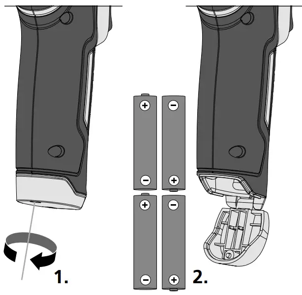Laserliner ThermoVisualizer Pocket Thermal Imaging Camera - Inserting batteries