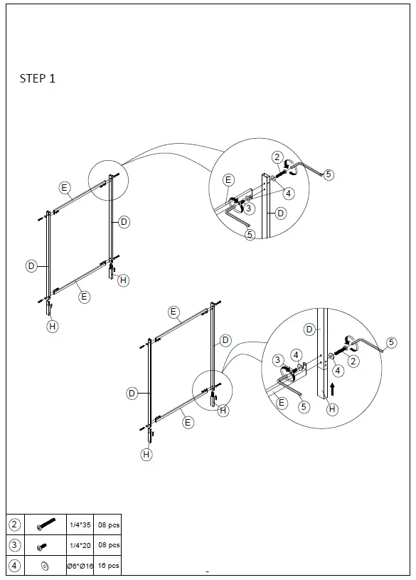 Qualler BEL286771B Metal Platform Bed IMG (1)