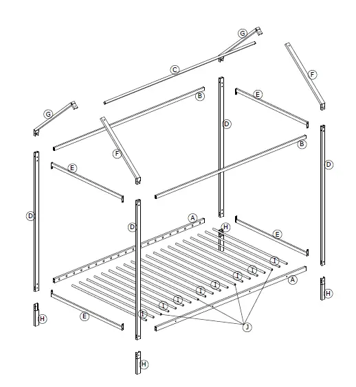 Qualler BEL286771B Metal Platform Bed fig (2)