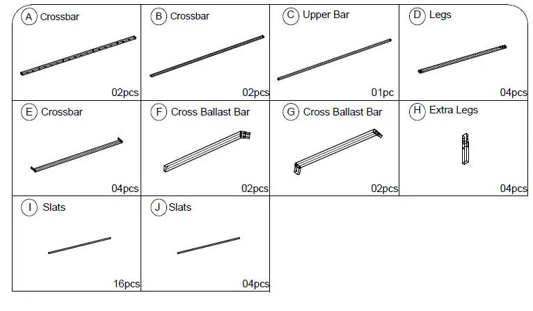 Qualler BEL286771B Metal Platform Bed fig (3)