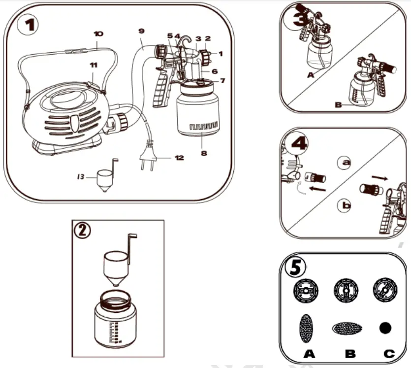 BORMANN BPG6000 Electric Paint Gun - Fig 1