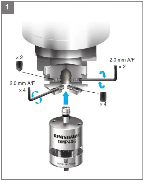 RENISHAW OMP40 2 optical transmission probe - Changing the probe settings 4