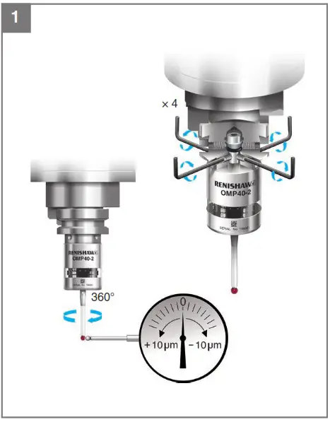 RENISHAW OMP40 2 optical transmission probe - Changing the probe settings 6