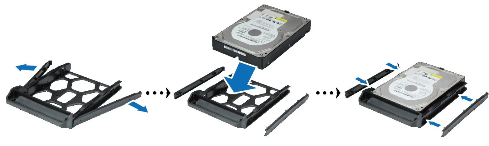 Synology NAS DS220 - Load drives in the drive trays