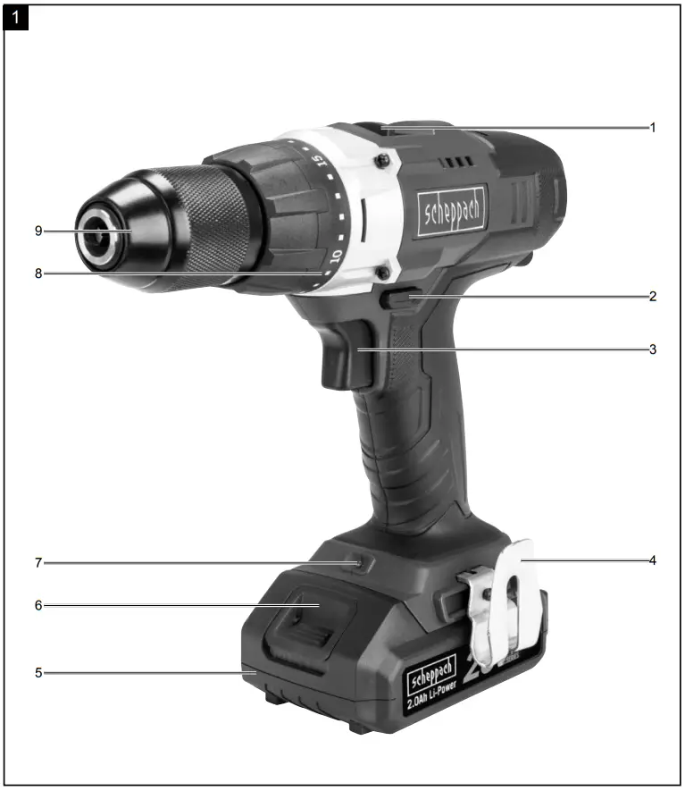 scheppach DTB250-20ProS Cordless Impact Drill - Overview