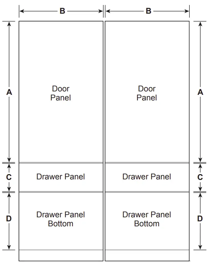 Panel Dimensions Dual Installation Illustration