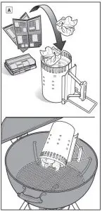 FIG 59 Lighting the Charcoal Using a Chimney Starter