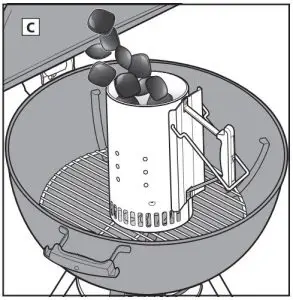 FIG 61 Lighting the Charcoal Using a Chimney Starter
