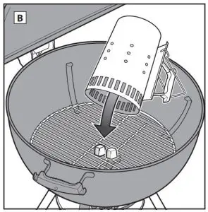 FIG 65 Lighting the Charcoal Using a Chimney Starter