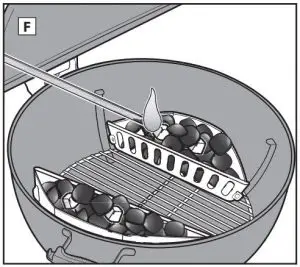 FIG 67 Lighting the Charcoal Without a Chimney Starter