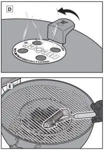 FIG 70 Arranging the Charcoal for Direct Heat