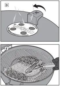FIG 74 Arranging the Charcoal for Indirect Heat