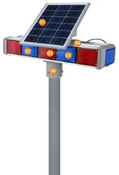 TELRAN 410007 Solar LED Dual Sided Warning Light 2 - fig 2