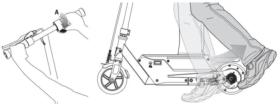 Razor Power Core E90 Sprint Side By Side Stance Electric Hub Motor Scooter - Fig 5