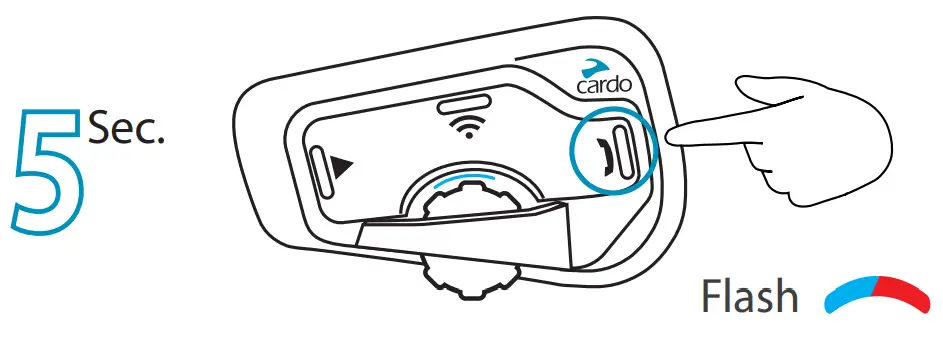cardo Freecom 4 Plus 4 Way Intercom Communication System - one 1