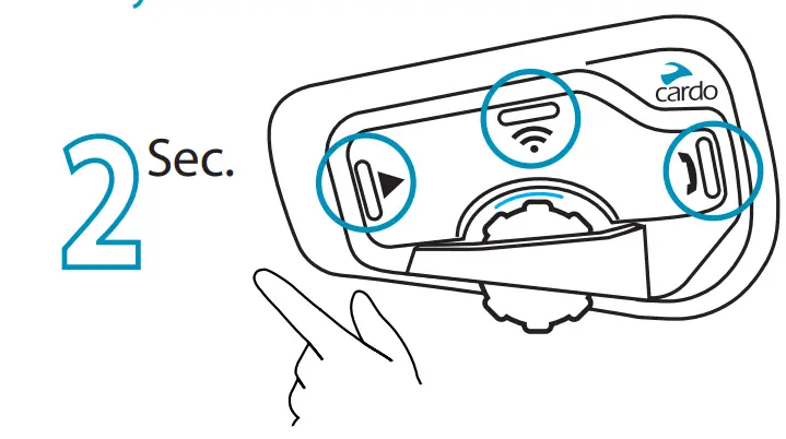 cardo Freecom 4 Plus 4 Way Intercom Communication System -utton any Pr 1