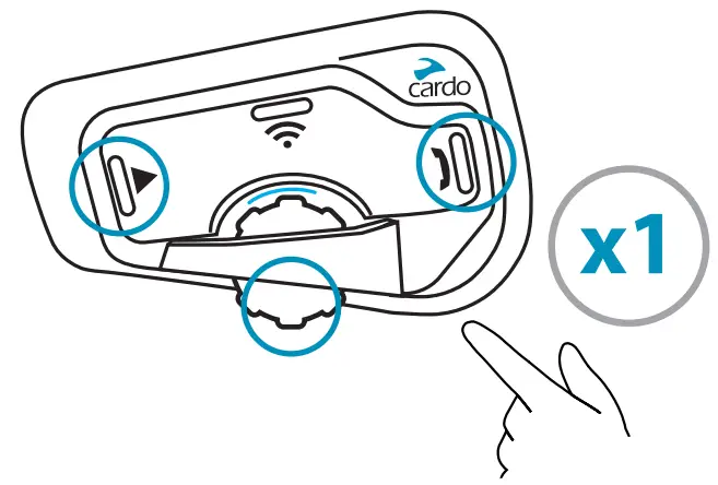 cardo Freecom 4 Plus 4 Way Intercom Communication System -utton any Pr 2