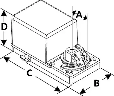 neptronic B Series BT100S Line Voltage Actuators - Dimensions