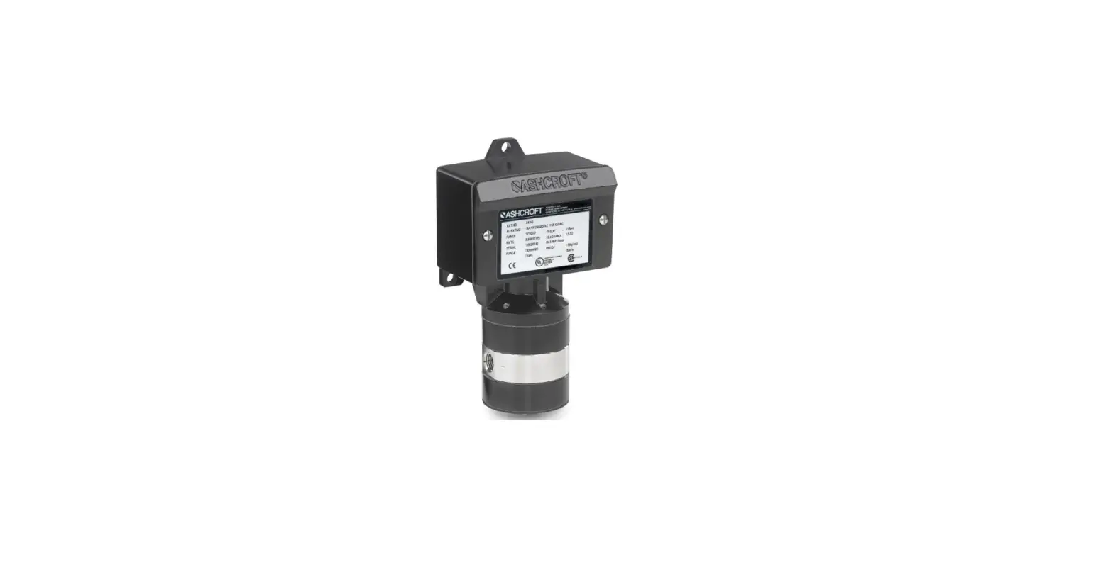 Ashcroft D400 Snap Action Switches For Differential Pressure Control Instruction Manual