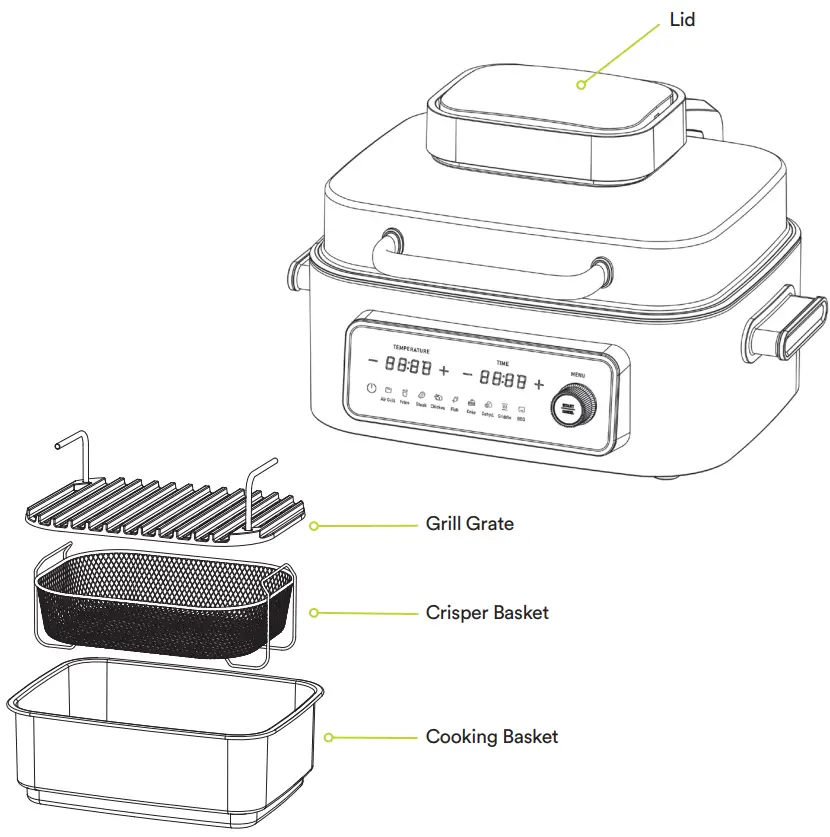 mila MLA 66AG 6L Air Grill with Digital Touch Controls - Featured Image