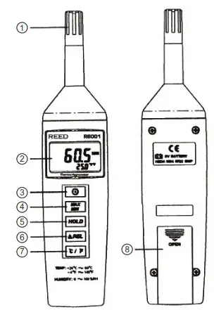 REED R6001 Thermo Hygrometer - 1