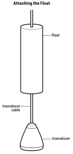 HUMMINBIRD 710211 Ice Fishing Transducer - Assembling the Transducer and Float 2