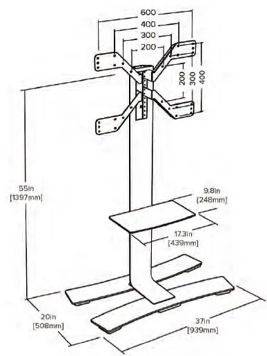 SALAMANDER-DESIGNS-AC-S-XL600-WH-Acadia-Mobile-Stand-fig-1