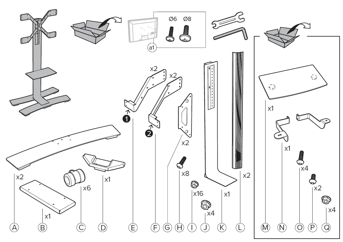 SALAMANDER-DESIGNS-AC-S-XL600-WH-Acadia-Mobile-Stand-fig-2