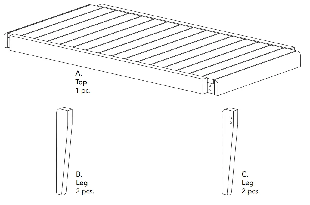 homestyles 5675-21 Outdoor Coffee Table - Fig 1