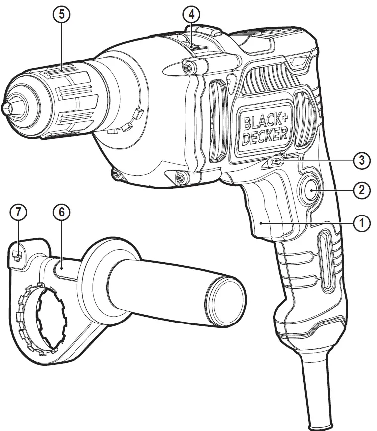 BLACK DECKER BEH850 Hammer Drill 1