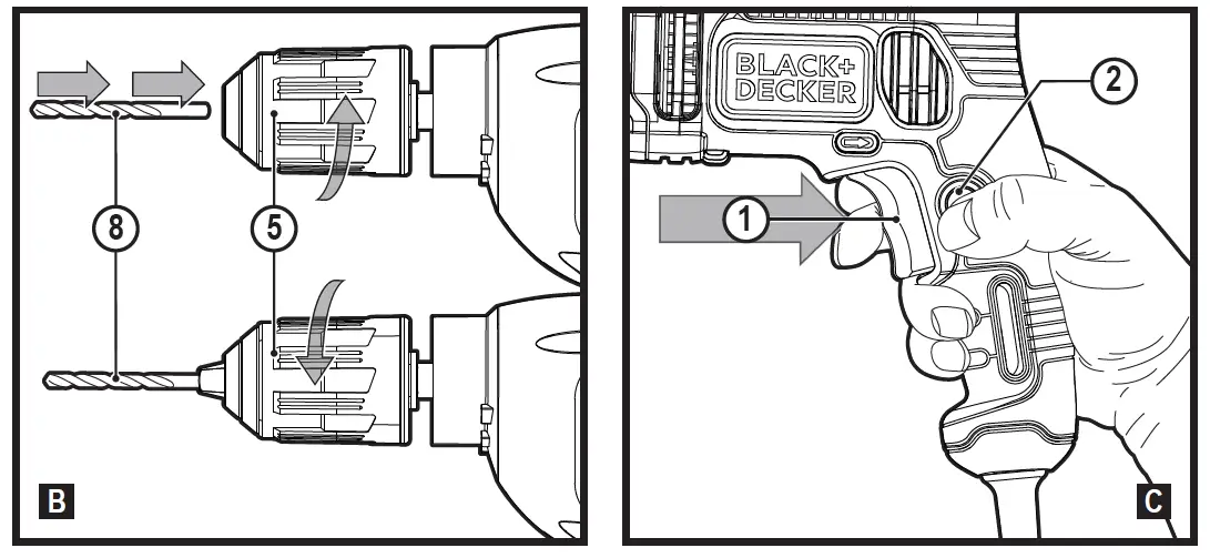 BLACK DECKER BEH850 Hammer Drill 3