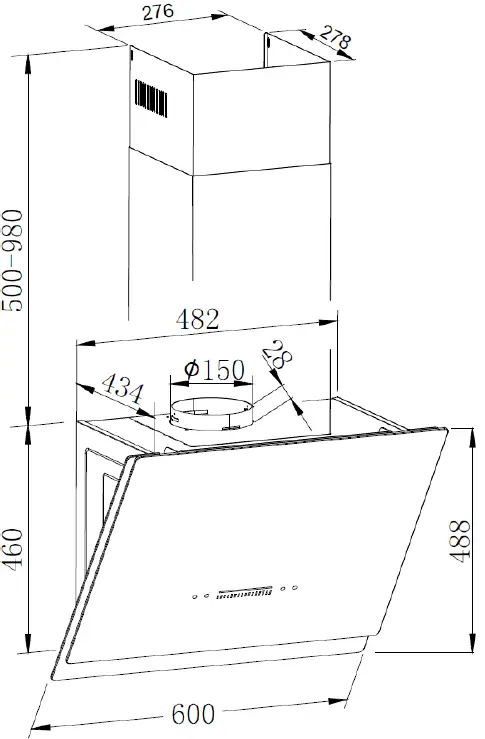 Amica KHF 695 605 S Kitchen Extractor Hood 02