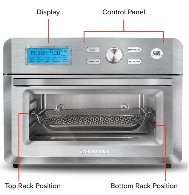 Gourmia GTF7600 Digital Air Fryer Oven User Manual - Product Overview