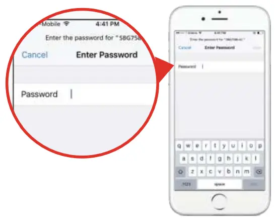 ARRIS SBG7580-AC Wi-Fi Cable Modem - Enter your Wi-Fi network