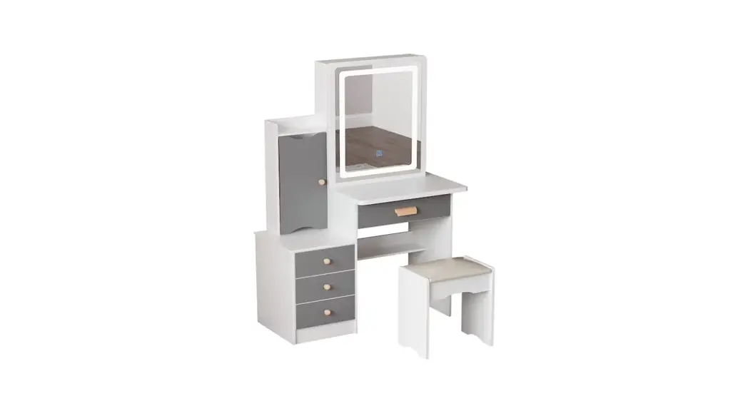 Fufu Gaga Kf020318-01 37-in Gray Makeup Vanity User Manual