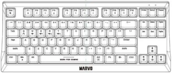 MARVO KG953 Wireless Mechanical Keyboard