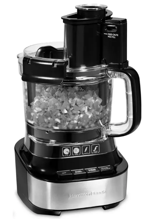 Hamilton Beach 12 Cup Stack and Snap Food Processor Black and Stainless