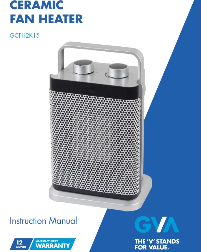 GVA Ceramic Fan Heater GCFH2K15