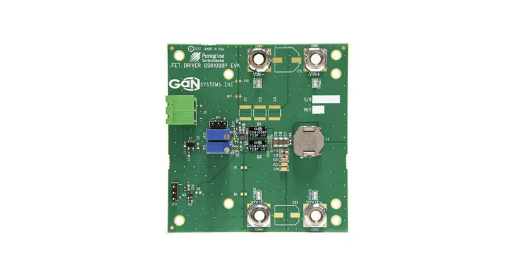 Gan Systems Gs61008p-evbhf E-hemt Half Bridge Evaluation Board User Guide