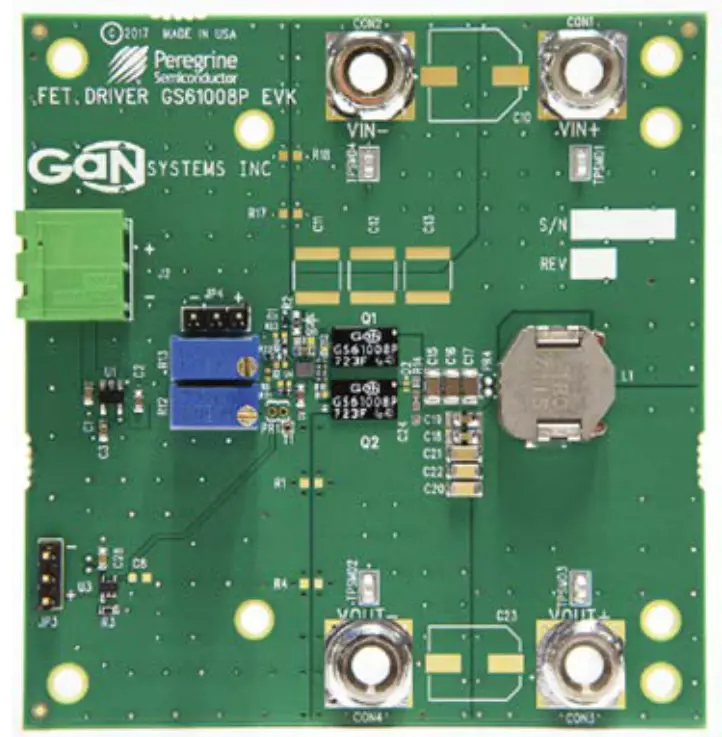 GaN Systems GS61008P-EVBHF E-HEMT Half Bridge Evaluation Board
