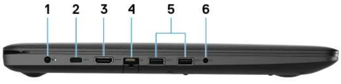 DELL Inspiron 3793 Laptop - adapter port.