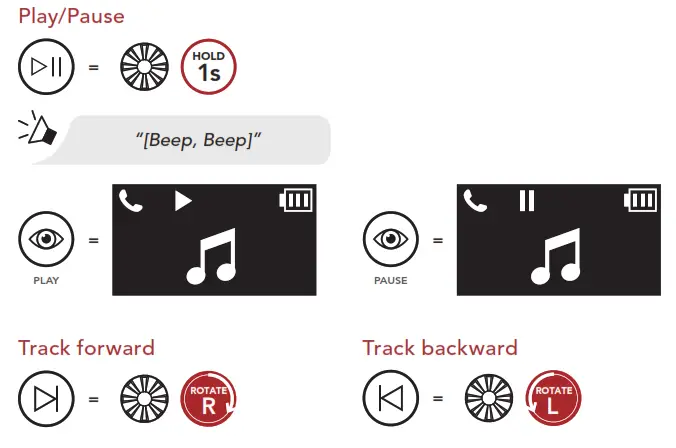 SENA Motorcycle Bluetooth Communication System --Music Controls
