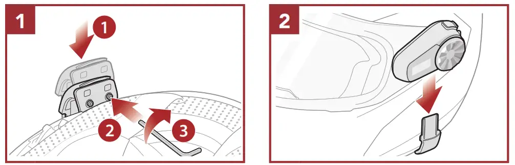 SENA Motorcycle Bluetooth Communication System --Using the Clamp Unit