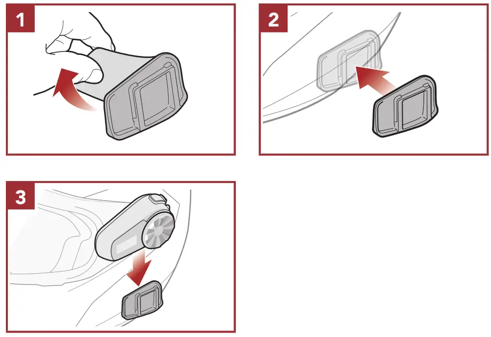 SENA Motorcycle Bluetooth Communication System -Using the Glued