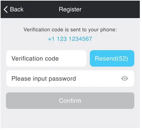 geeni 0844702089709 Smart Wi-Fi Dimmer Light Switch User Guide - Enter the verification code and create a password