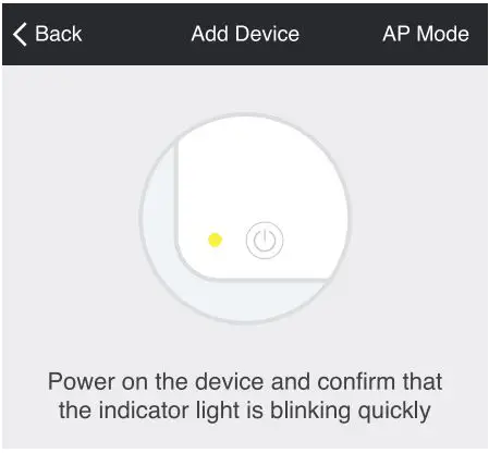 geeni 0844702089709 Smart Wi-Fi Dimmer Light Switch User Guide - Make sure TAP’s light is rapidly flashing blue