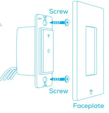 geeni 0844702089709 Smart Wi-Fi Dimmer Light Switch User Guide - Use screws to secure TAP into your wall