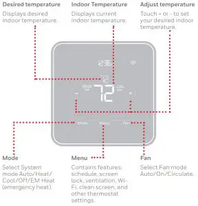 Honeywell RCHT8612WF T5+ Smart Thermostat Programmable Thermostat - T5 Smart Thermostat